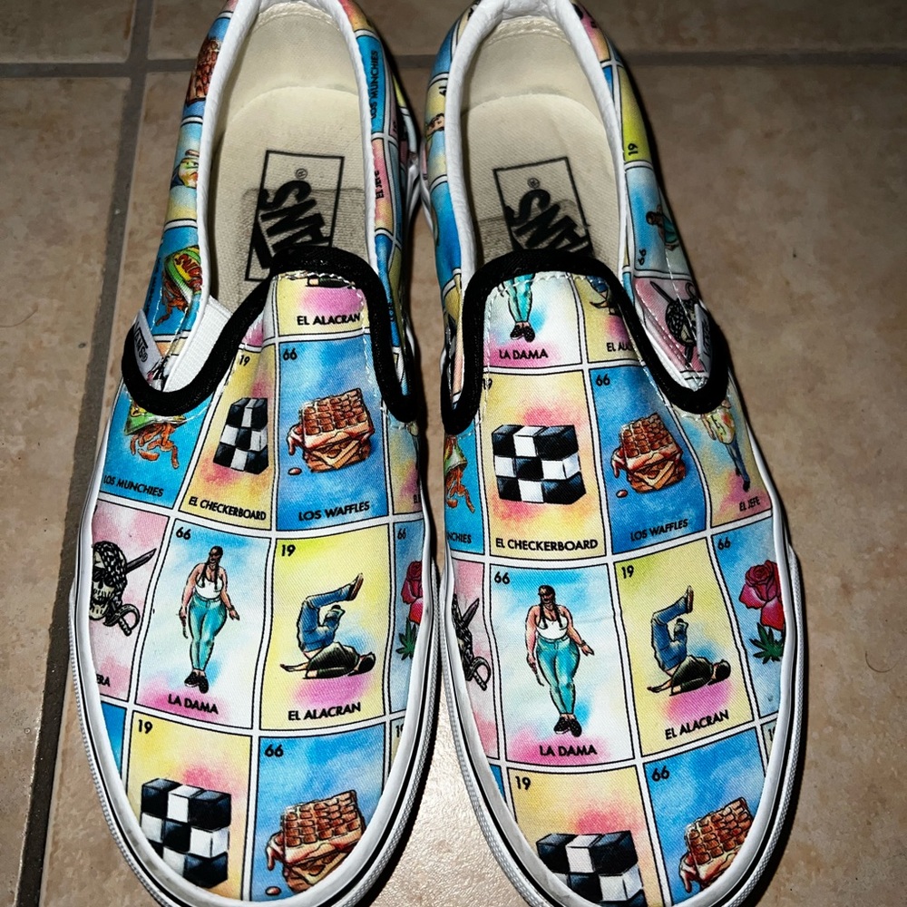 Lotería Vans size 7 (slip on)